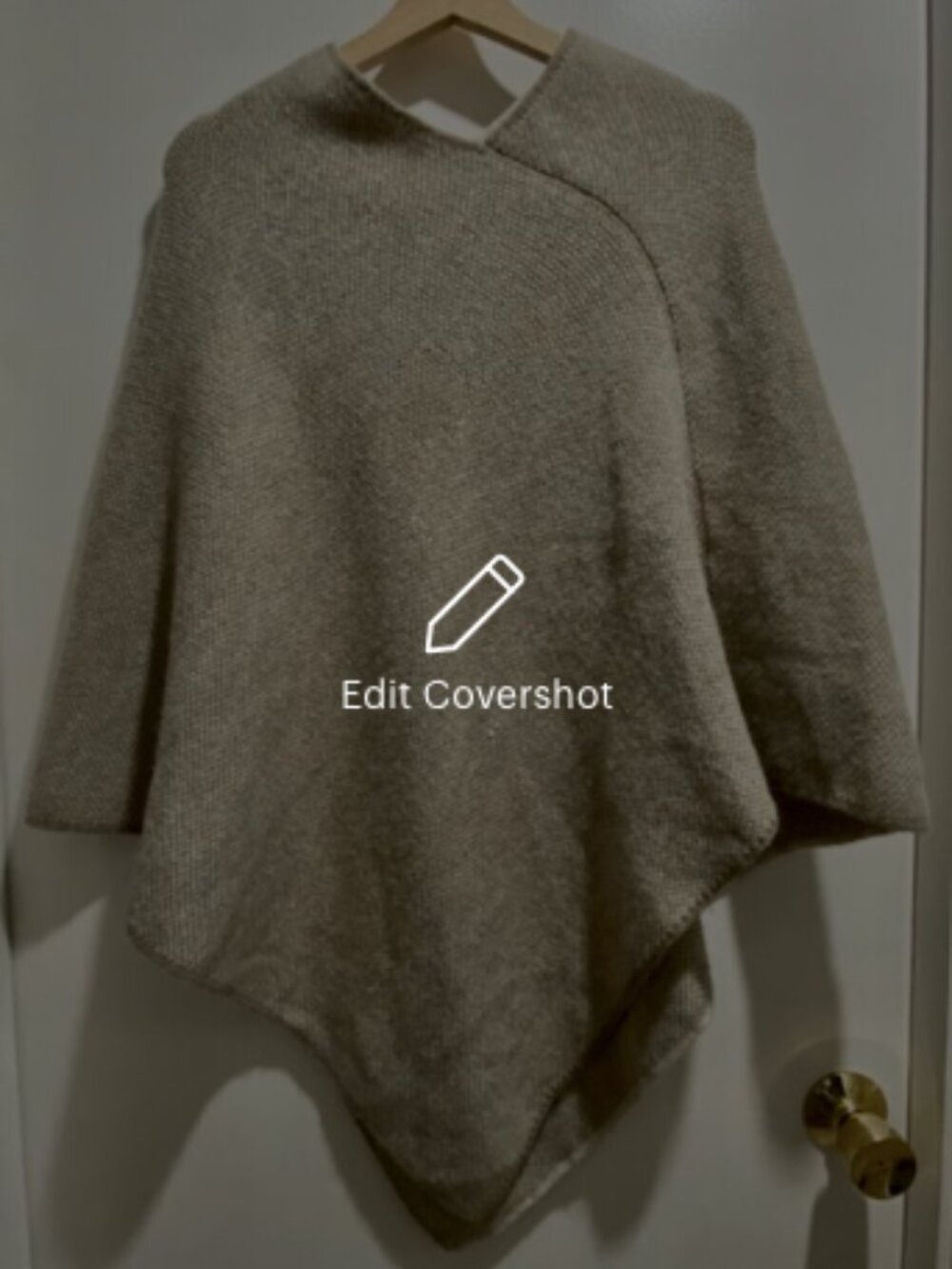 Fratelli Talli Alpaca Wool Bl. Boho Luxury Minimalist Chunky Knit Poncho Cape OS